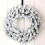 White flocked velvet Christmas wreath 45cm 1