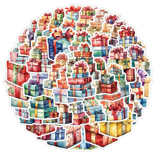 Nordic Christmas Doodle Stickers 50-Pack