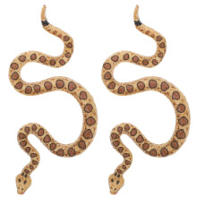 Statuetta realistica di serpente, modello animale (2 pezzi)