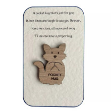 Wooden Animal Hug Gift Solid Wood Mother's Day Pocket Gift