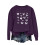 Damen-Sweatshirt mit Herzmuster, Lila, Oversize, Größe M 1