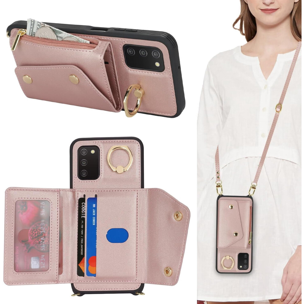Samsung Galaxy A03s 5G Case Rose 6.5 Inch With Card Gold 959110496787