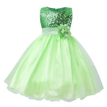 Girls' sleeveless princess dress lavender print summer