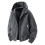Men's Plaid Patchwork Utility Jacket Long Sleeve Zip-Up 1