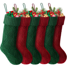 Calcetines navideños tejidos de 45 cm (6 unidades)