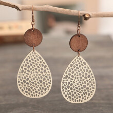 Geometric Drop Earrings Lightweight White for Women