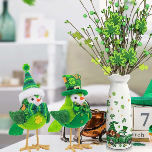 St. Patrick's Day plush bird decorations fabric 1 piece