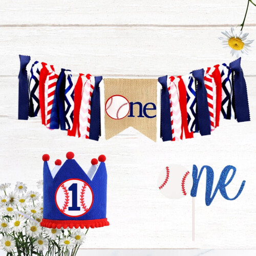Baseball Party Cake Toppers Set 3 Pieces 2