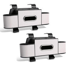 Car seat gap organizer with 2 cup holders and tissue hooks