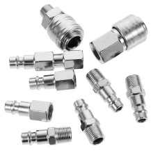 Air Connector Fittings Stainless Steel 10 pcs 4.5 x 2.5 cm