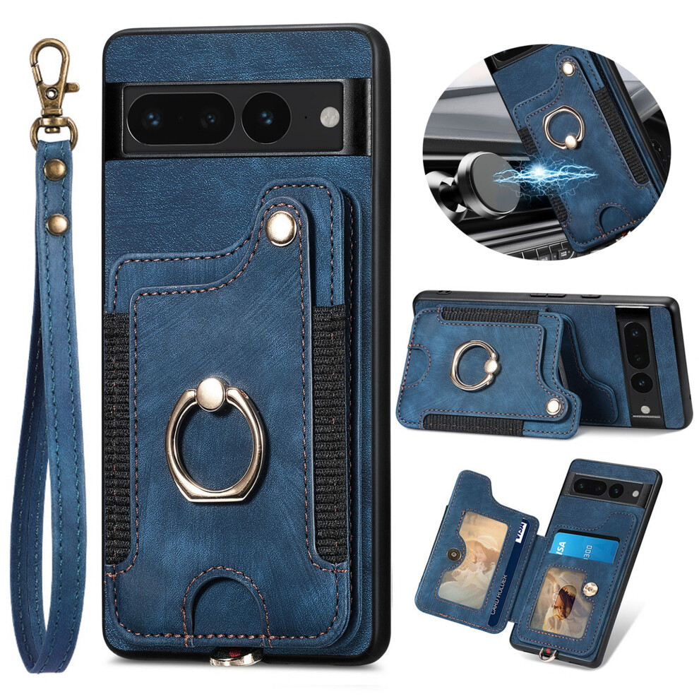Google Pixel 7 Pro Case Wallet With Card Holder Ring Stand 952399388637