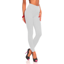 Women's High Rise Knit Leggings White XS-XXL 27" Inseam