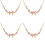 Adjustable Bow Charm Bracelet Gold Silver Beaded Zircon 4PCS 1