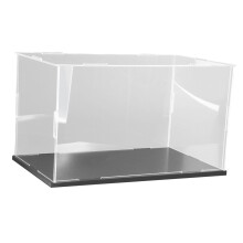 Caixa de armazenamento em acrílico transparente para colecionadores, ideal para guardar lembranças.