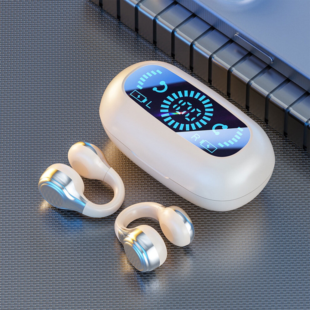 Open Ear Earbuds Bone Conduction Clip-On Bluetooth 5.3 913466168293