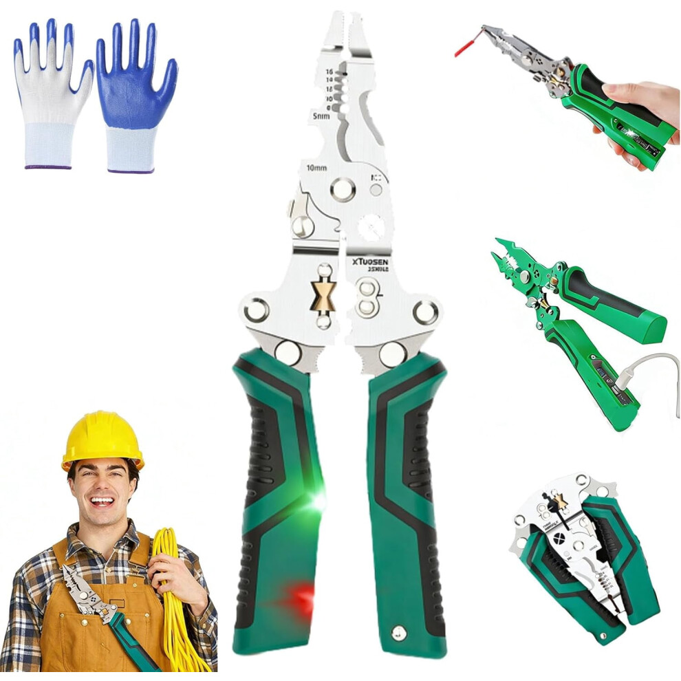 Wire Stripper Twister Pliers Stainless Steel 16-In-1 913466159956