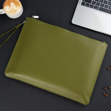 Leather Document Folder Army Green