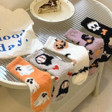 Dickere, flauschige Damensocken – Warme Plüschsocken, Größe 5