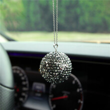 Car Rearview Mirror Pendant Crystal Rhinestone Decor 1 Piece
