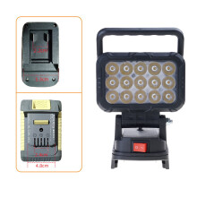 LED Foldable Job Light with Dual USB Port for 18V Battery