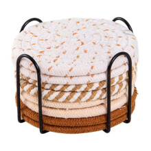 Cotton Rope Woven Round Meal Mat Set 8-Pack