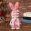 Easter Bunny Plush Decor Blue Pink 2 pcs 6