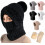 Damen-Strickmütze mit Kapuzenschal und Handschuhen (Set) 1