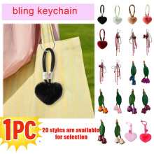 Red Bow Heart Keychain for Women Handbag Car Purse