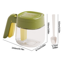 Seasoning Bottle with Flip Cover and Storage Compartments