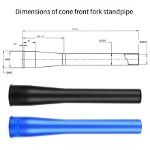 Alloy Bike Fork Steerer Tube 247 mm for Mountain and Road