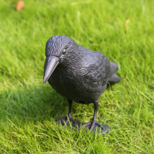 Hunting Crow Decoy Plastic 40cm Standing or Hanging Raven