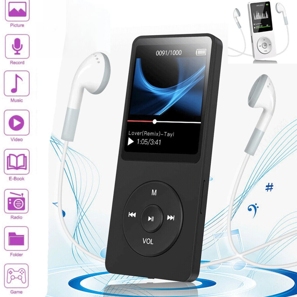 Mp3 Player With Bluetooth, Fm Radio, Recorder, 128Gb 913466678891