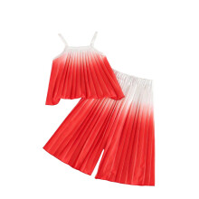 Girls' 2-Piece Watermelon Red Ombre Outfit Set, Size 12-18