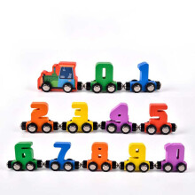 Wooden Magnetic Number Train Toy Set 12 Pieces