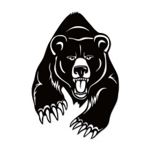 Black Bear Metal Wall Art Decor 1 Piece