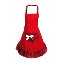 Bow Apron for Cooking Nylon Spandex 1 Piece