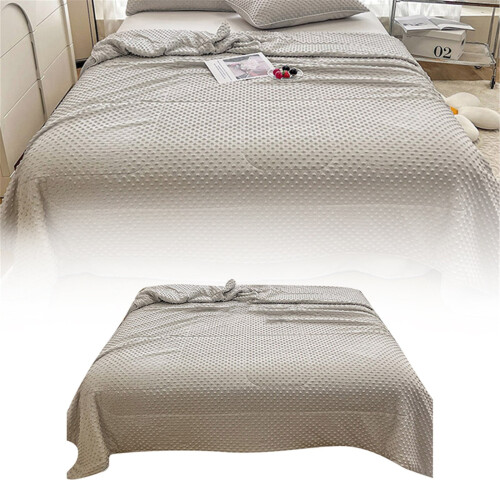 Bamboo Rayon Cooling Blanket Queen Grey 59x79in
