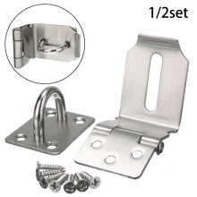 Door Hasp Latch Stainless Steel Right Angle 1PC