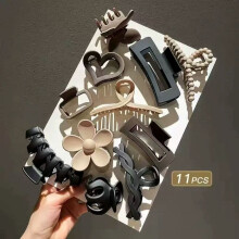 Shark Hair Claw Set Matte Non-Slip Jaw Clips 6 pcs