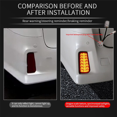 Auto-LED-Heckstoßstangen-Nebelscheinwerfer, Bremslichter, Dynamische Blinker für  ALPHARD/VELLFIRE 30-Serie 1