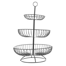 Cesta para servir fruta, hierro negro, 1 unidad