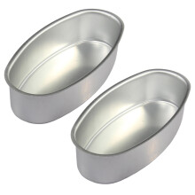 Forma oval antiaderente de alumínio para cheesecake (2 peças)