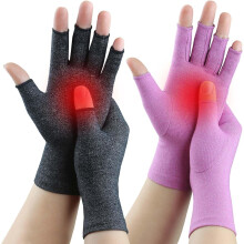Fingerless Compression Gloves for Men and Women 2 Pairs