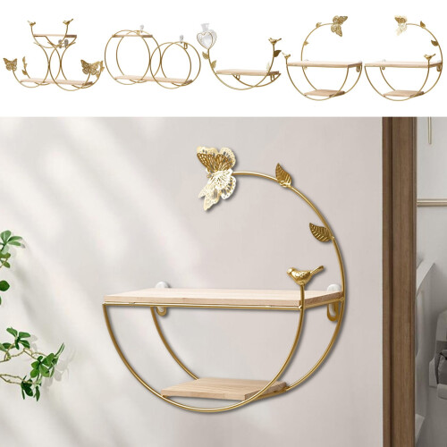 Wall Shelf for Living Room No-Drill Installation