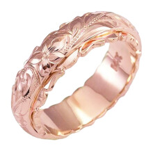 Rose Gold Flower Ring for Women Minimalist Stackable Band