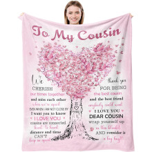Weiche Kuscheldecke für Frauen (102 x 127 cm) – Geschenk für die Cousine