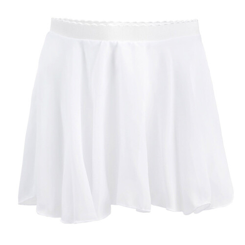 Chiffon Dance Skirt Solid Color Casual Short
