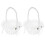 White lace flower girl baskets with silk lining 2-pack 1