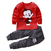 Toddler Animal Print Loungewear Set 2-Piece Red 110