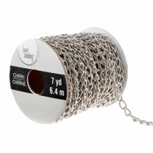 6 Pack: 7yd. Rhodium Curb Chain Spool by Bead Landing